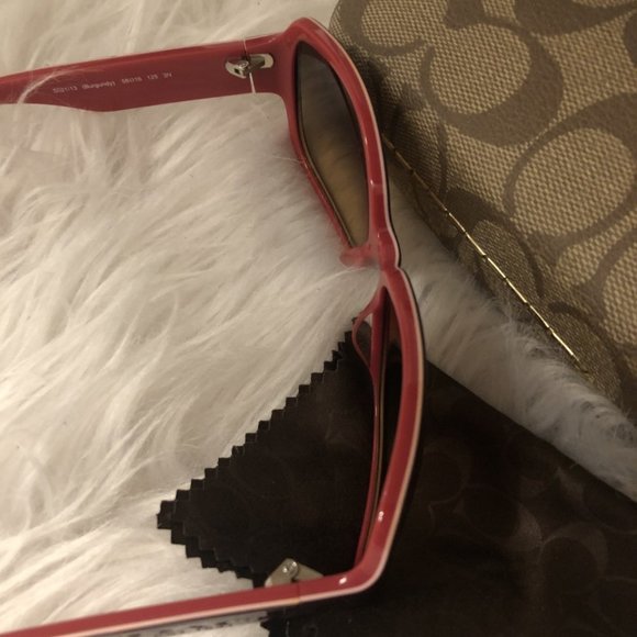 Coach Pink & Burgundy sunglasses - Picture 5 of 5
